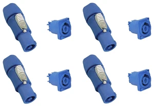 (4 EACH) PROCRAFT PC-TSC039 & PC-TSC040 20A Power-In Blue Mates w/POWERCON - Picture 1 of 4