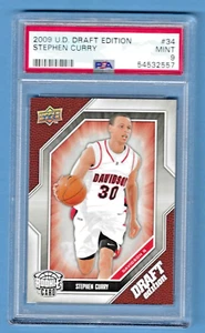 2009 U.D. Draft Edition Stephen Curry Warriors #34 Rookie PSA 9 #54532557 - Picture 1 of 2