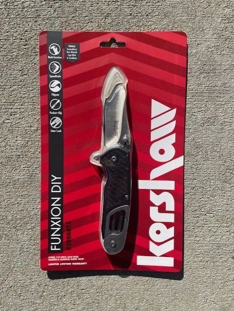 Kershaw Funxion DIY Gray 8200GRYX Pocket Knife Carabiner Screwdriver Hex Wrench - Image 1 of 2