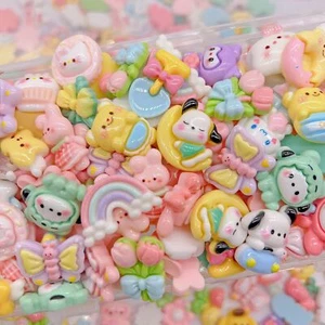 60Pcs Slime Charms Cute Set, Bulk Mixed Resin Charms Set Ornament Scrapbooking - Picture 1 of 5