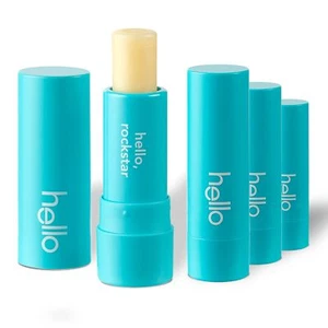 Hello Moisturizing Vegan Lip Balm Sweet Mint Besswax Parabens Free.15 oz 4pk - Picture 1 of 9