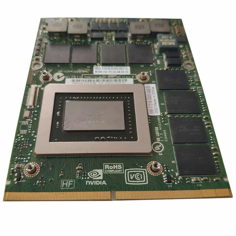 DELL NVIDIA GTX675m DDR5 2GB Video Card FOR ALIENWARE  N13E-GS1-A1 - Image 1 of 3