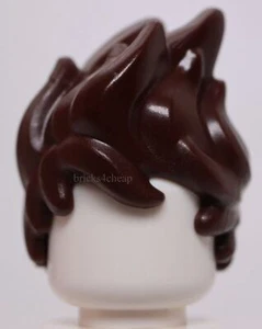 Lego Dark Brown Minifigure Hair Tousled and Spiked Up Very High - Picture 1 of 3