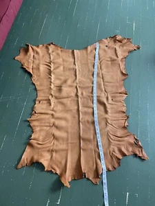 RUST COWHIDE Leather /suede Hide for Native Crafts Buckskins Rifle Case Quiver - Picture 1 of 7
