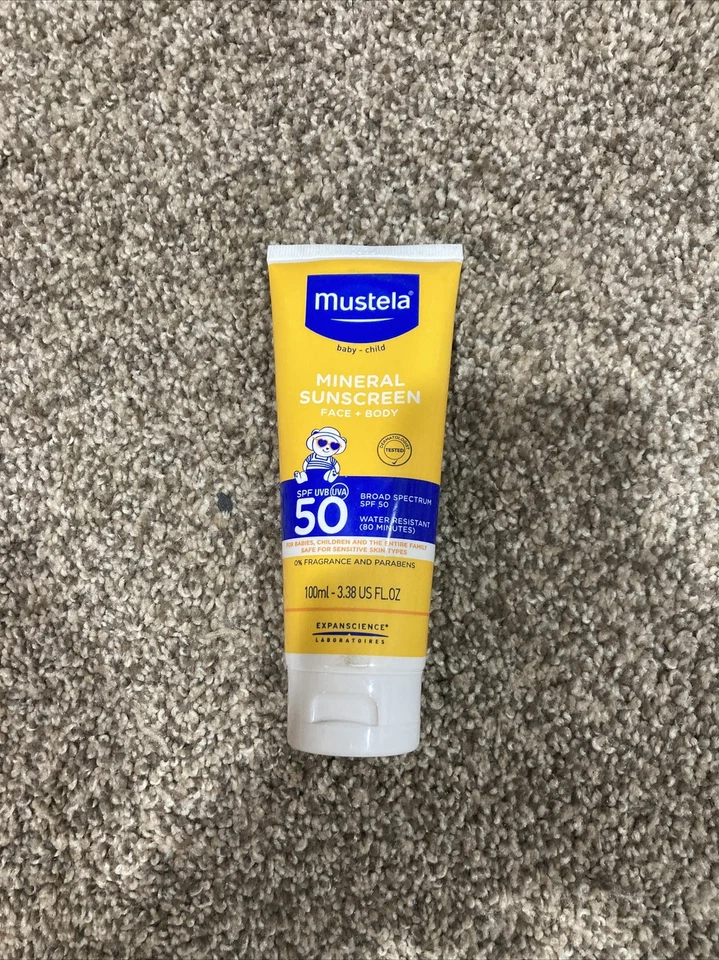 Mustela Baby Mineral Sunscreen SPF 50 Broad Spectrum Face/Body, 100ml. NEW Foto 1 de 1