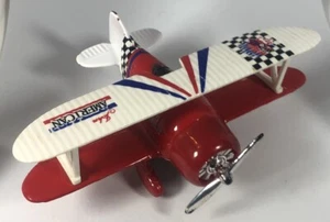 John American Die-Cast Toy Airplane Bi-Plane - Red - Picture 1 of 12