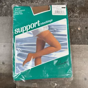 Vintage Primrose Support Stockings Size 4 Fits 11-11 1/2 Suntone Seamless New - Picture 1 of 7