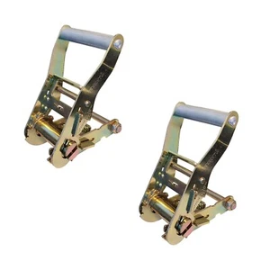 2 Pack Heavy Duty 2" Handle Ratchet Buckle Tow Dolly Truck Trailer Flatbed Farm - Picture 1 of 7