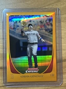 Adrian Gonzalez 2011 Bowman Chrome Orange Refractor #d /25 Boston Red Sox - Picture 1 of 2