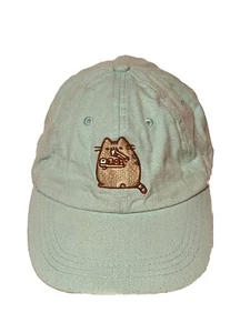 Pusheen The Cat Eating Sushi Embroidered Baseball Cap Hat Adjustable Mint Green - Picture 1 of 5