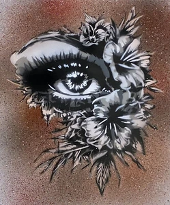 TS-004 Augenschablone Tattoo Airbrush Walltattoo Vintage Multilayer Template - Bild 1 von 3