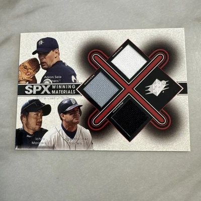 2001 UD SPX SSM WINNING MATERIALS SELE MARTINEZ ICHIRO ROOKIE - Imagem 1 de 2