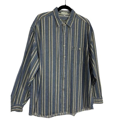 Vintage Guess Jeans USA Men XL Striped Button Up Shirt Long Sleeve Menswear - Image 1 of 4