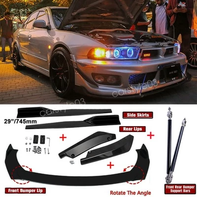 Front Bumper Lip Splitter/ Side Skirts/ Strut Rods For Mitsubishi Galant GTZ - Image 1 of 4