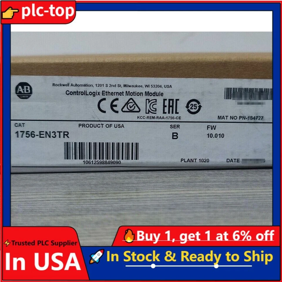 New Sealed  AB 1756-EN3TR /B ControlLogix 2 Port EtherNet Bridge US Free Tax - Image 1 of 1
