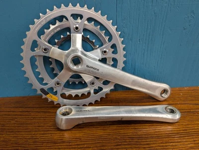 Shimano Deore XT FC-M730 W/ RARE 180mm arms mountain bike square taper crankset - Image 1 of 4