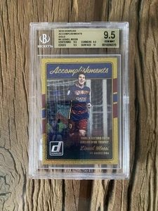 Lionel Messi Gold BGS 9.5 GEM MINT Panini Donruss 2016 SP Argentina Barcelona - Picture 1 of 2