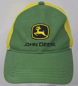 John Deere Authentic Snapback Trucker Hat Cap Toddler EUC Mesh Embroidered Logo - Picture 1 of 9