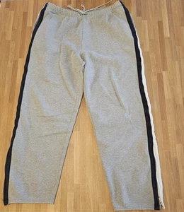 J Crew hellgraue Jogginghose Baggy M gerades Bein Reißverschluss Knöchel Retro Athleisure - Bild 1 von 17