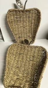 Hand Woven Apple Shaped Baskets - Picture 1 of 5