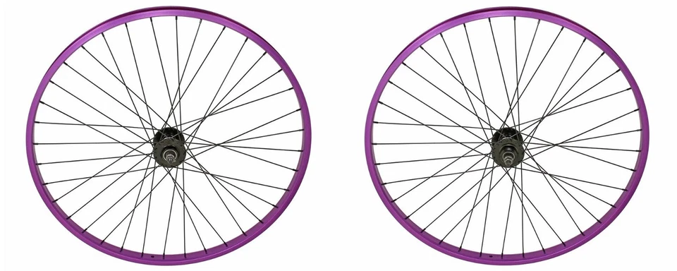 BICICLETA BMX 29" X 30mm Buje Delantero O Flip-Flop PÚRPURA 36 Radios Rueda de Cojinete Sellada Foto 1 de 1