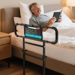 Bed Rails for Elderly Adults Safety Foldable Heavy Duty Bed Assist FORTEMOTUS - Picture 1 of 9