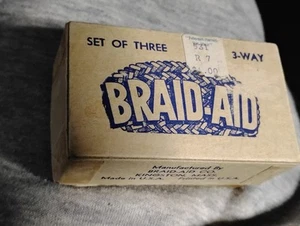 Box of Braid-Aid 3 adjustable fabric folders cones rug braiding And Instructions - Picture 1 of 3