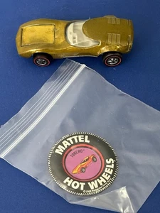 Vintage Hot Wheels Redline Reifen 1968 Torero US Gold mit Knopf - Bild 1 von 15