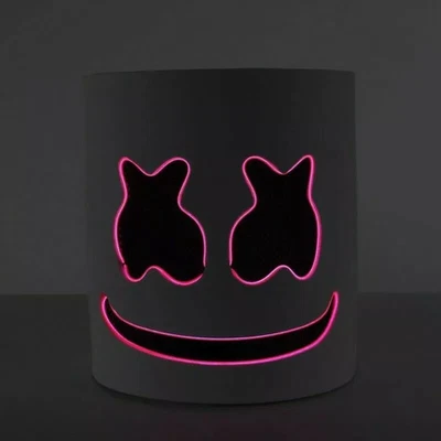DJ MarshMello Máscara LED Casco para Fiesta Rave Juegos con disfraces Disfraz Utilería Festival de Música Foto 1 de 4