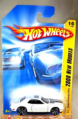 2008 Hot Wheels #16 новые модели 16/40 DODGECHALLENGER SRT8 белый с хромом OH5 Sp - Изображение 1 из 4
