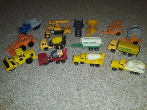 Lot Vintage HO Construction Cement mixer Truck Tractor Loader Majorette Kibri + - Picture 1 of 5