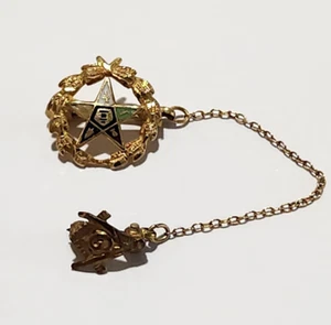 ORDEN DES OSTSTERNS FREIMAURER ANSTECKNADEL 10k GOLD ANSTECKNADEL - Bild 1 von 9