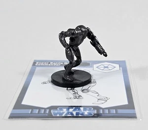 Star Wars Miniatures CLONE WARS STARTER Super Battle Droid Commander 6/6 w Card - Picture 1 of 7
