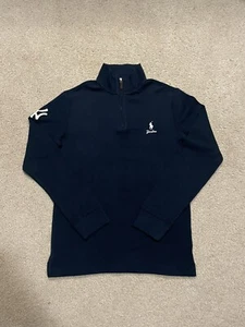 Nuevo con etiquetas Polo Ralph Lauren NY Yankees 1/4 Cremallera Suéter Parche Logo Juvenil Grande Azul Marino - Imagen 1 de 7