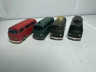 Wiking 1:87 H0 VW Transporter T2 vigili del fuoco polizia 4 pz. - Immagine 1 di 4