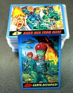Mars Attacks Uprising Occupation BLUE METAL SET 45 CARDS Topps Heritage VERSION - Picture 1 of 4