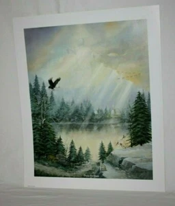 Peace on Earth Fred Thrasher Kentucky Artist Church Eagle Jesus Religious RARE - Picture 1 of 9