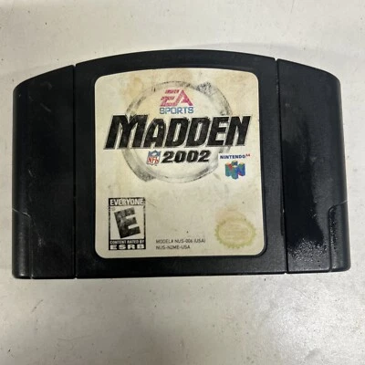 Madden NFL 2002 Nintendo 64 N64 Video Game #J3 - Image 1 of 2