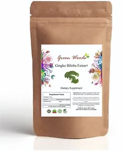 Estratto di Ginkgo Biloba 100% Polvere Biologica Booster Memoria Naturale Spedizione Gratuita - Foto 1 di 6