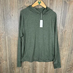 Outerknown Hooded Sun Shirt NWT Hoodie Lightweight Olive Green Mens Size Large - Picture 1 of 7