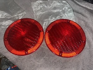Stratolite 7" Round Red Lens . SET OF 2. - Imagen 1 de 5