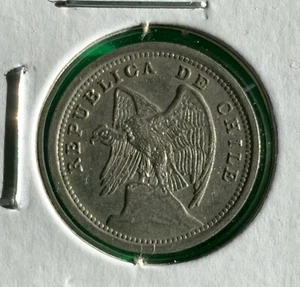 1938 Chile 10 Centavos Condor Münze KM#166 Kupfer-Nickel Vogel 🇨🇱 Mengenrabatt - Bild 1 von 3