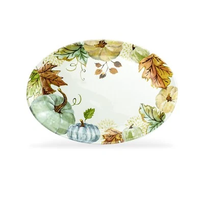 Potter's Studio 15" Fall Pumpkin Oval Platter