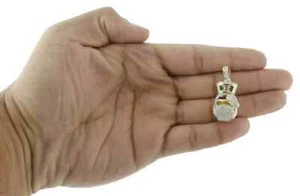 2Ct Round Cut Lab Created Diamond Mens Boxing Pendant 14K Yellow Gold Plated 18" - Picture 1 of 5