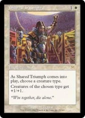 SHARED TRIUMPH Onslaught MTG White Enchantment RARE LP - Image 1 of 1