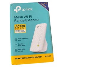 TP-Link Mesh Wi-Fi Range Extender AC750 Inalámbrico Doble Banda RE220 Booster - Imagen 1 de 5