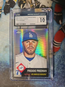2022 Topps Chrome Plat #500 Freddie Freeman Prism Refractor CGC 10 GEM MINT - Picture 1 of 3