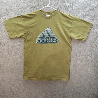 Vintage Adidas Shirt Adult Medium Green Baggy Oversized Streetwear 1990s Y2K - Image 1 of 4