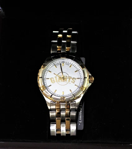 Game Time Watch San Francisco Giants Stainless Steel 23K Gold Accent GM Series Cover