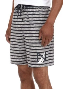 NWT $36 NAUTICA Mens L STRIPE KNIT SLEEP SHORTS Marshmallow KH05F7 - Picture 1 of 2